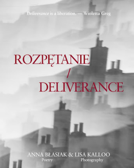 Book cover to 'Deliverance' featuring a photo of city skyline
