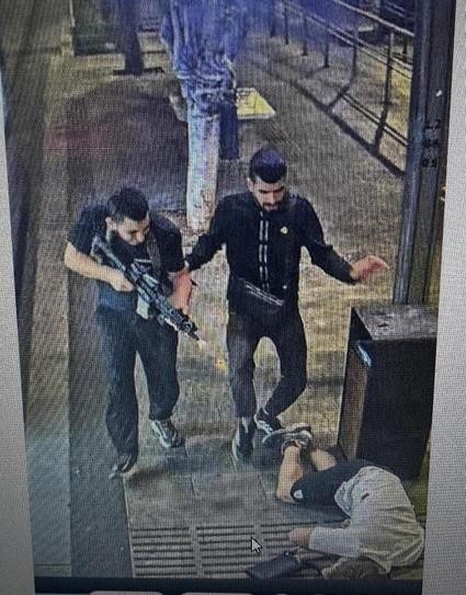 Terrorist massacre at Tel Aviv  security cam footage capture 02
Source X, formerly Twitter.