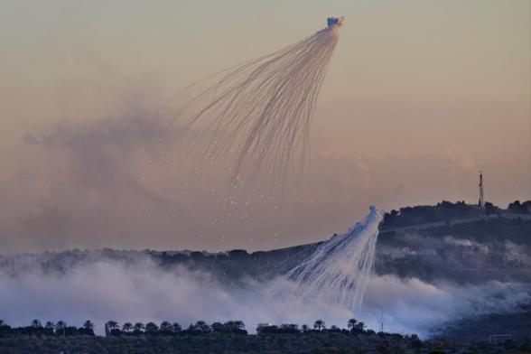 White phosphorous over Dahaira, Oct 16, 2023