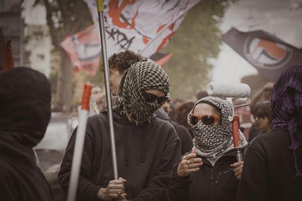 Manifestación antifascista en Roma el 25 de abril de 2024. María Girón