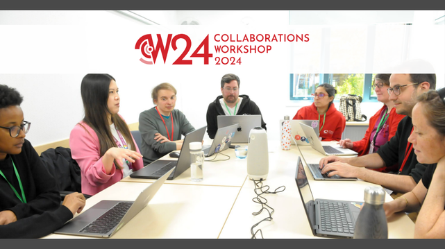 The group discussing their topic at CW24, the CW24 logo