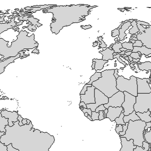 A world map in pixel art style.