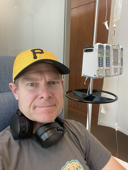 Me at my Remicade infusion for Crohn’s disease