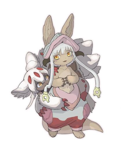 Faputa sits on Nanachi and bites her curl