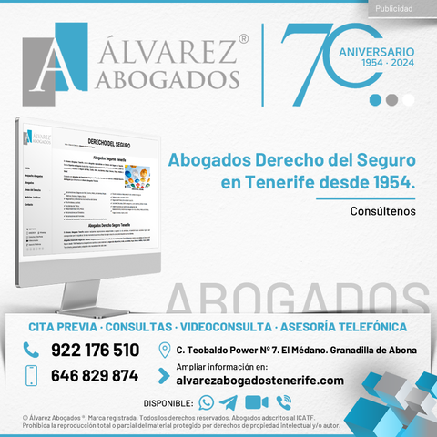 Abogados de Derecho del Seguro en Tenerife. En Alvarez Abogados Tenerife somos expertos en Derecho del Seguro desde 1954. Podemos asesorarle y reclamar por usted su seguro de vida, coche y moto, accidentes, hogar, decesos, viajes, médicos y salud. Vía Extrajudicial y Judicial. Defendemos sus Derechos e Intereses. Consulte ahora sin ningún compromiso.
https://alvarezabogadostenerife.com/areas-derecho/derecho-del-seguro/

#alvarezabogados #tenerifelegal #abogadostenerife #seguros #derechoseguros #aseguradoras #reclamaciones #derecho #Tenerife #abogados

