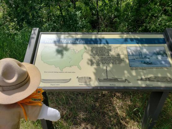 Ranger Sarah learns how rivers use to act as River Interstates to move people and goods.