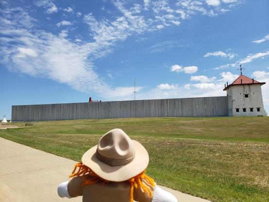 Ranger Sarah approaches Fort Union Trading Post.