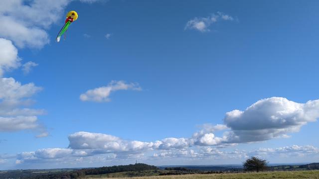 Chang.E kite above Middleton Moor, Derbyshire.