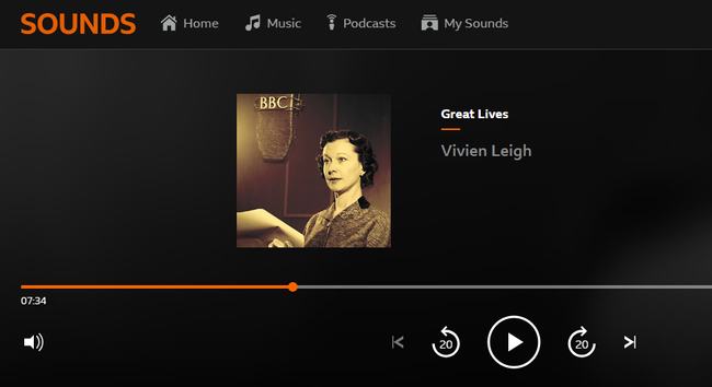 Released On: 15 Oct 2004Available for over a year
Barrister Christina Gorna nominates actress Vivien Leigh for great-life status.

She notably won Hollywood Oscars for her film performances in 'Gone with the Wind' and 'A Streetcar Named Desire'.

Gorna is joined by biographer Hugo Vickers to assess this charismatic star.

Presented by Humphrey Carpenter.

Biographical series in which a distinguished guest chooses someone who's inspired their life.

Will their hero stand up to intensive scrutiny and merit the description of having led a great life?

Producer: Toby Field

First broadcast on BBC Radio 4 in October 2004.