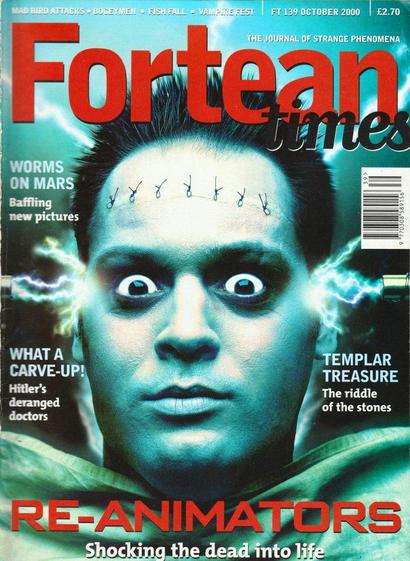 The front cover of Fortean Times: The Journal of Strange Phenomena No 139 for October 2000, featuring a colour illustration of a reanimated corpse.
