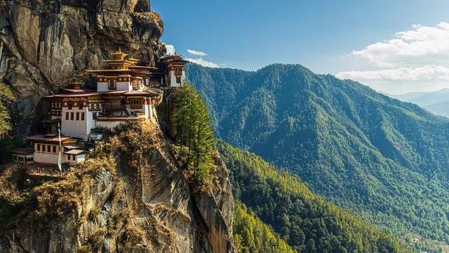 Monastery on a mountain side.