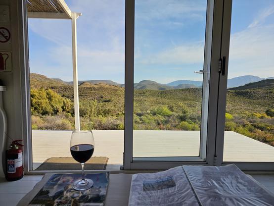 View from the sitting room over the veldt. No humans or habitation in view.