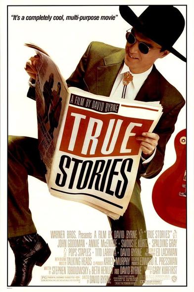 Four American poster for the 1986 satirical musical “True Stories”.