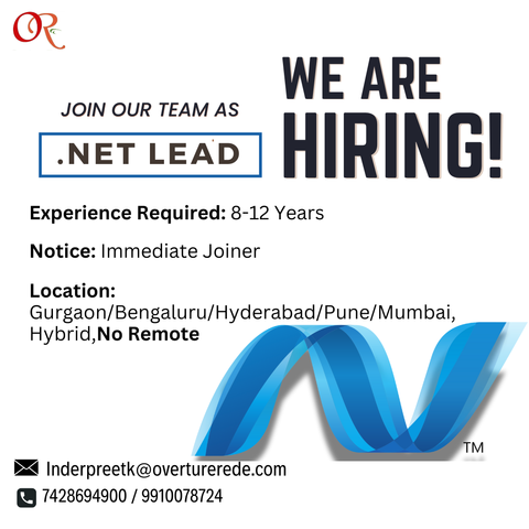 .NET  Lead Jobs
