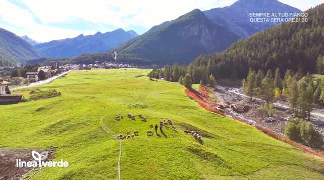 Peppone Calabrese and Livio Beshir, together with Margherita Granbassi, will tell the preparations and participate in Devétéya, the descent of the herds from the mountain pastures that marks the end of summer for local farmers and animals. In patois dialect "devètèya" means "disdressing": the mountain undresses with the cows and shepherds who inhabited it during the summer months, nature changes its appearance and colors and slowly re-appropriates its spaces and its silences.