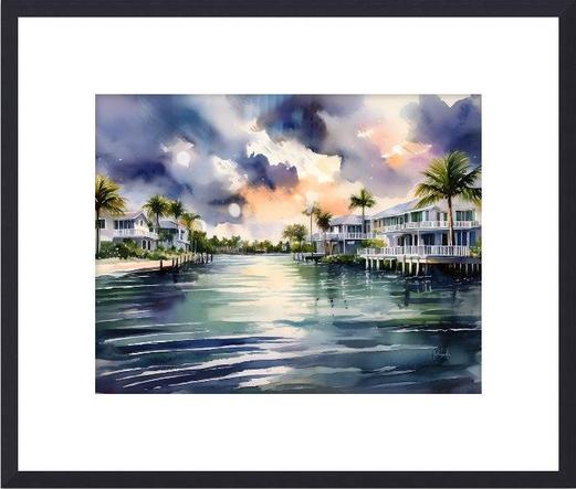 LIFE IN THE FLORIDA KEYS and more custom framed art is now on sale here:  https://t.ly/neTUm