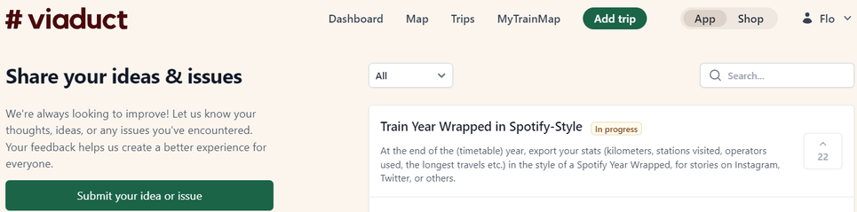 viaduct Ideas Board - share your feature ideas or vote for your favorites!