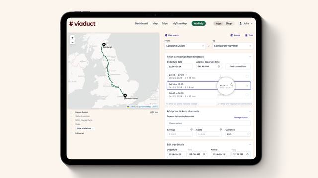 viaduct trip editor - including now also operator information from timetable data