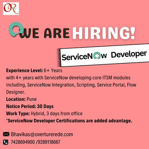 ServiceNow Developers Jobs