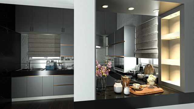 Rendered Image of Residential Kitchen
