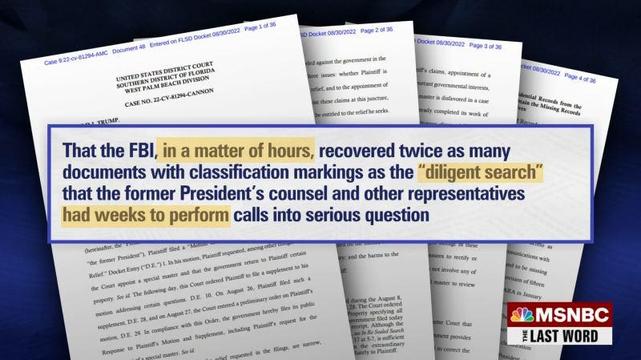 Trump's staff claimed they had "turned over everything" when asked.

In a matter of minutes upon the search of Maralago, the FBI found TWICE as many classified docs as what they had turned over (three simply lose in his office desk drawer.)