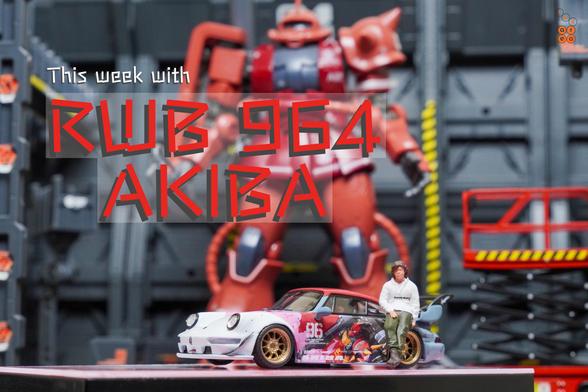 Porsche RWB 964 Akiba by RWB Official in 1:64 scale with 1:64 figures on AREA 164
