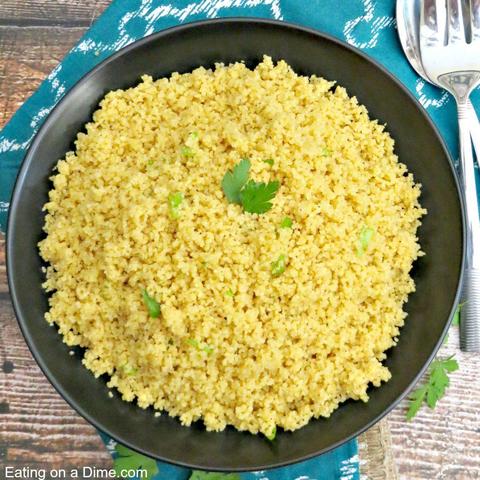The finished product:  an inviting, generous plateful of couscous.