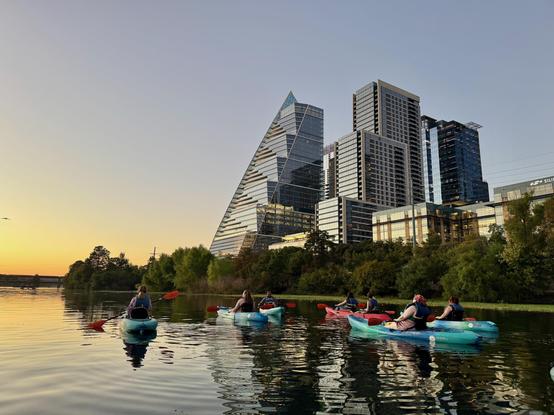 Austin skyline at sunset.