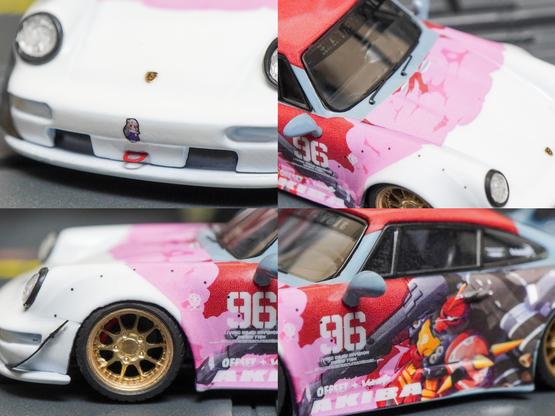 Some close-up shots of Porsche RWB 964 Akiba by RWB Official in 1:64 scale on AREA 164