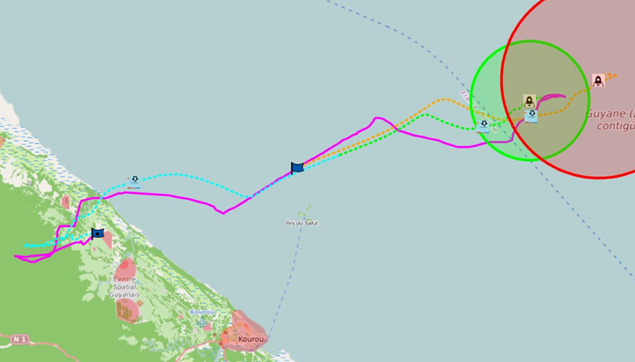 Flight path of the BALMAN balloon