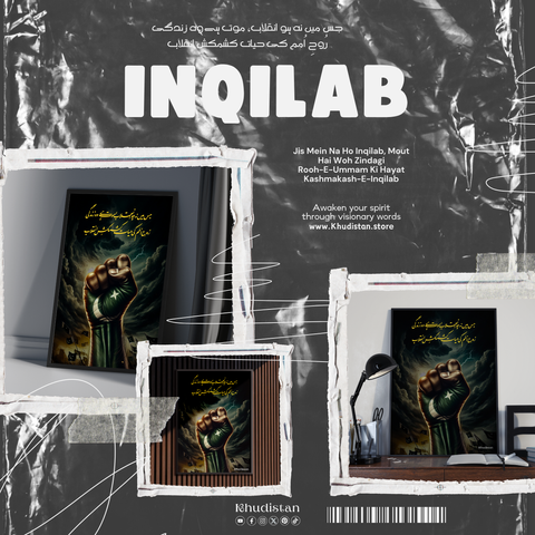 Infuse your space with the powerful message of change from Dr. Allama Iqbal, elegantly showcased in our Khudistan wall frame:

"جس میں نہ ہو انقلاب، موت ہے وہ زندگی
رُوحِ اُمم کی حیات کشمکشِ انقلاب"
"Jis Mein Na Ho Inqilab, Mout Hai Woh Zindagi
Rooh-E-Ummam Ki Hayat Kashmakash-E-Inqilab"

“Life without change is death. The tumult and turmoil of revolution keep the soul of a nation alive.”

This verse highlights the vital role of revolution in nurturing the spirit of a community, reminding us that progress requires courage and transformation. This wall frame serves as a daily inspiration to embrace change and strive for a vibrant and dynamic life.

Design Story
Inspired by Iqbal’s philosophy, this piece encourages reflection on the importance of growth and evolution. It’s perfect for spaces dedicated to motivation and empowerment, inviting a dialogue on the essence of life and progress.

Explore more at https://www.khudistan.store/.

#Change #Revolution #Khudistan #AllamaIqbal #Inspiration #IqbalPoetry #IslamicArt #Motivation #PersonalGrowth