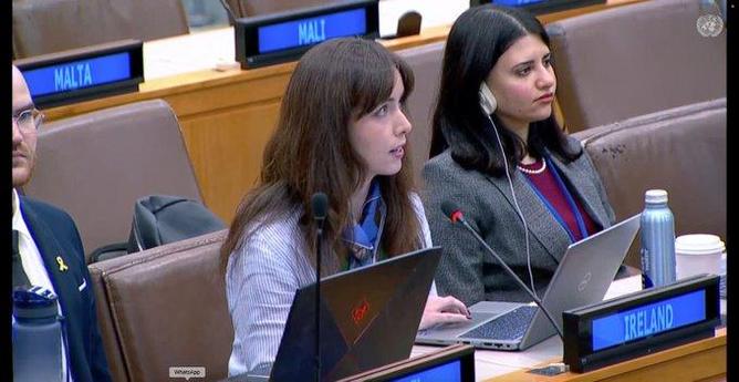 Es alentador escuchar a @IrishMissionUN apoyando a la perseguida comunidad bahá'í de #Irán en la sesión del Tercer Comité de la #AGNU en Nueva York hoy.