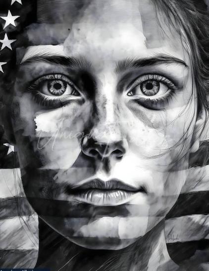 Americans please vote wisely and with common sense this week.  Keep America what is was meant to be and true to its roots founded in Freedom.  AMERICAN ALLEGIANCE is now available here:
https://uniquefaces.art/2143362/American%20Allegiance.html
