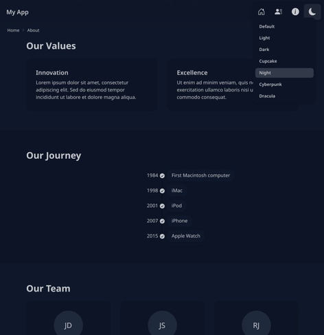 screenshot of the app