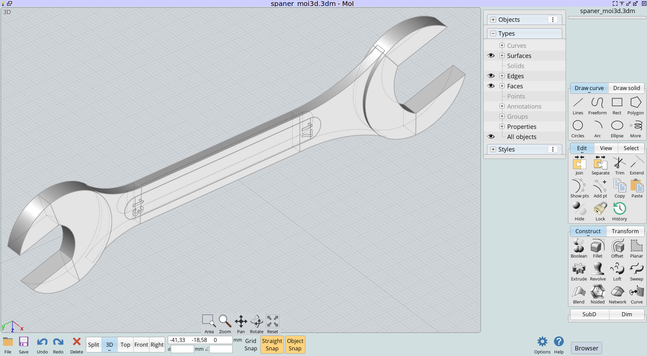 Moi3D surfaces