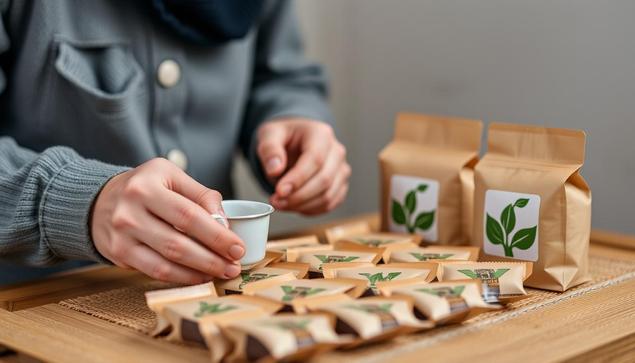 selection of teas at Backyard Brew