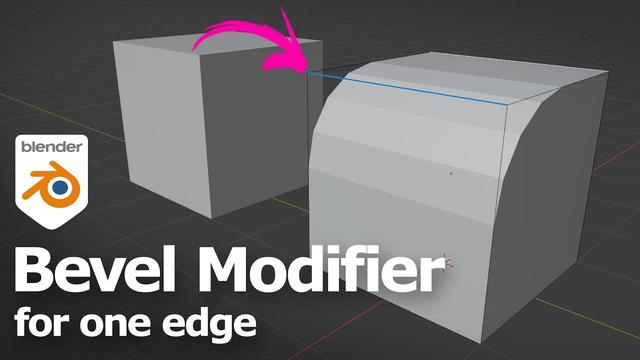 How to use Blender Bevel Modifier for only One Edge
