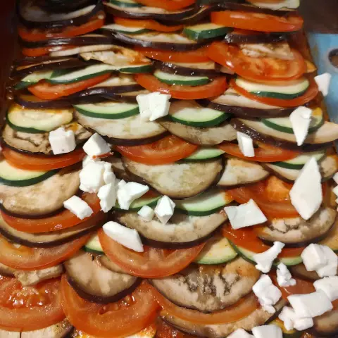 Ratatouille before baking