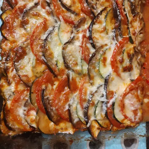 Ratatouille before serving