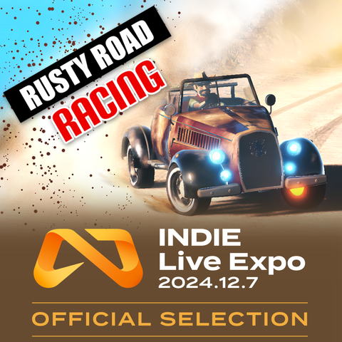 Rusty Road Racing game selected on Indie Live Expo.