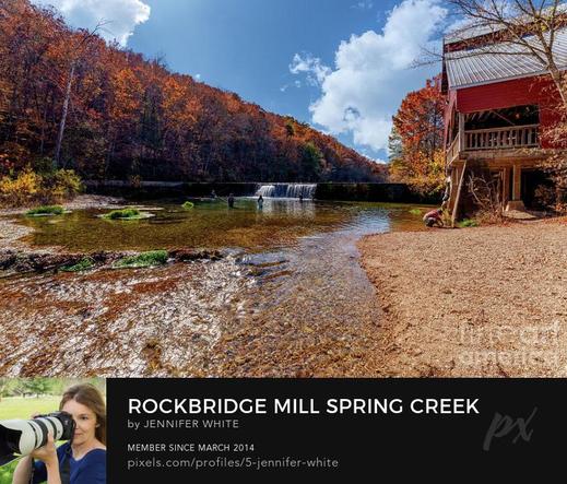 Some fishermen and fisherwomen fly fish for trout at the historic Rockbridge Mill in Missouri during a fall season afternoon.
https://5-jennifer-white.pixels.com/featured/rockbridge-mill-spring-creek-fishing-jennifer-white.html
#buyintoart #fineartphotography #ozarks #gristmill #fishing