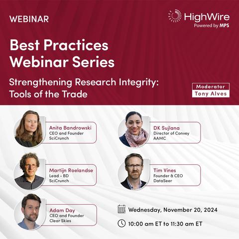 Poster with details of panelists