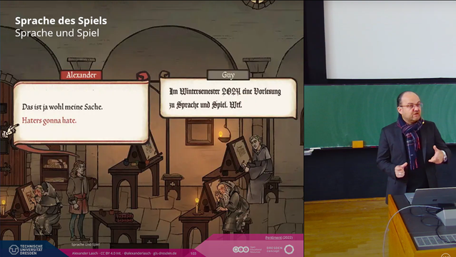 Aus der Vorlesung "Sprache des Spiels".