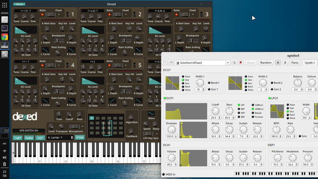 DeXed and Synthv1