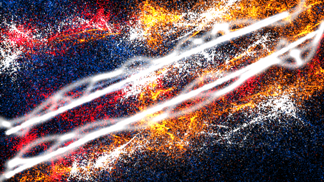 Shooting stars exploding