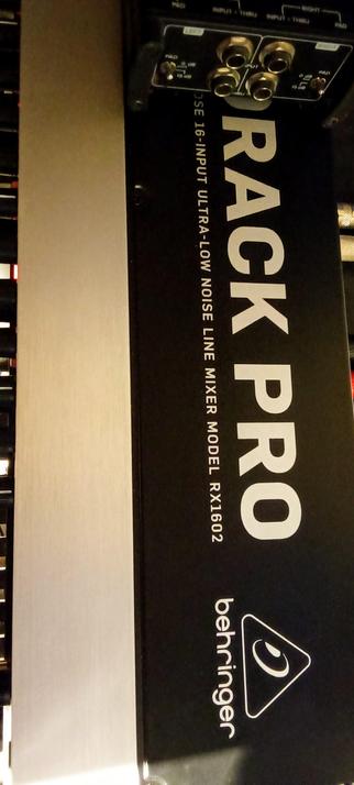 Behringer RX 1602 16 channel Instrument mixer top view 