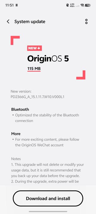 Changelog shows Bluetooth fixes