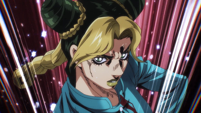 Jolyne Cujoh from the anime series JoJo's Bizarre Adventure Part 6: Stone Ocean.