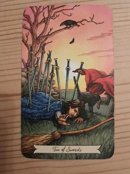 Tarot card 10 of Swords