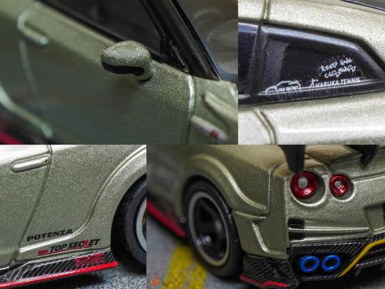 Some close-up shots of Nissan Skyline GT-R (R35) Top Secret, Malaysia Diecast Expo 2024 Edition by iNNO64 in 1:64 scale on AREA 164